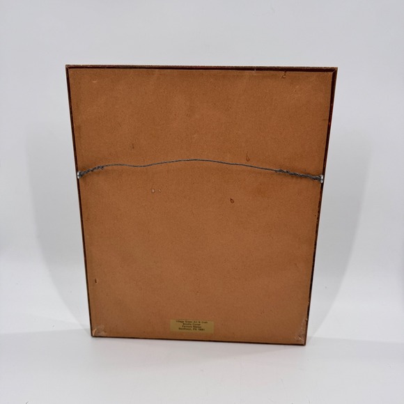 Vintage Straw Art Birds Gold Bamboo Frame Handmade Natural Fiber Artwork 11x10 - Picture 8 of 11